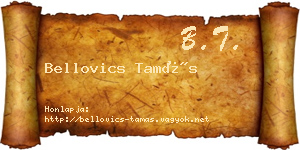 Bellovics Tamás névjegykártya