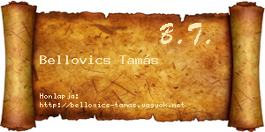 Bellovics Tamás névjegykártya